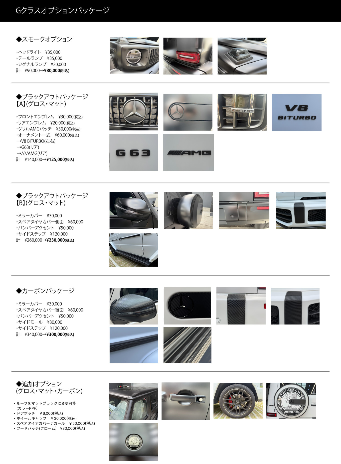 Gクラスオプションパッケージ