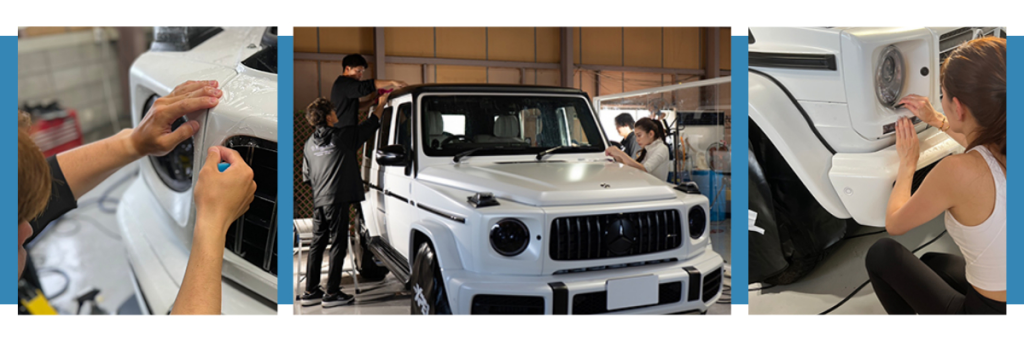 G-Class(ゲレンデ)のプロテクションフィルムのインストール